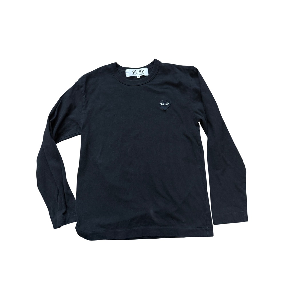Comme des Garcons PLAY Long Sleeve T-Shirt Black Heart Logo AZ-T120 Mens Small
